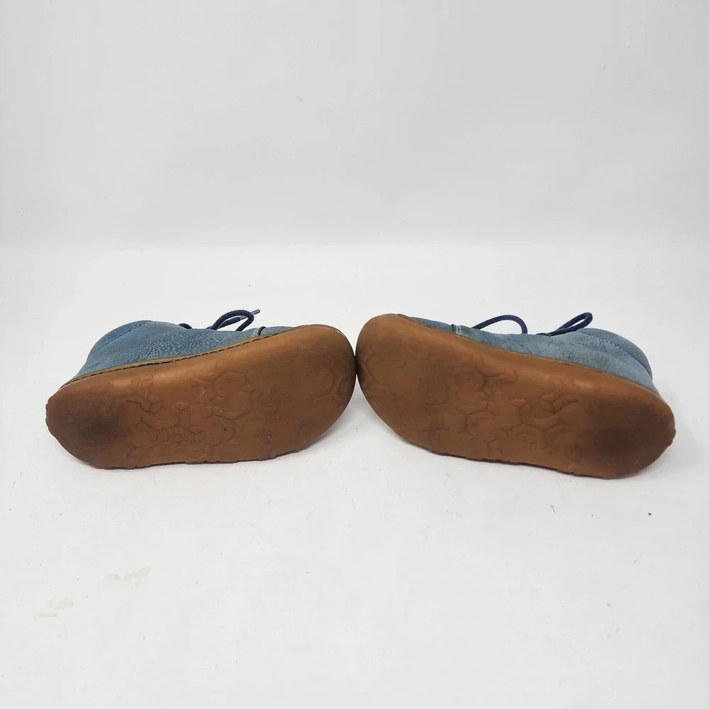 Ricosta Pepino Lucky Boys Sz EU23/US 6.5M Ankle Boots Whale Motif Blue Leather